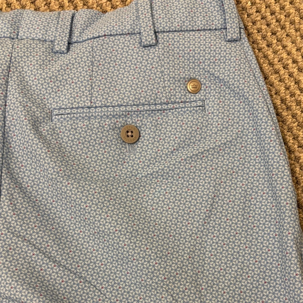 Peter Millar Light Blue Patterned Men's Shorts - image 4
